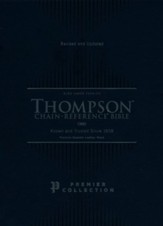 KJV Thompson Chain-Reference Bible, Premier Collection, Comfort Print--premium goatskin leather, black