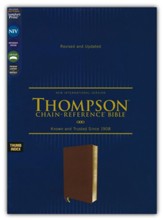 NIV Thompson-Chain Reference Bible, Comfort Print--genuine buffalo leather, brown (indexed)