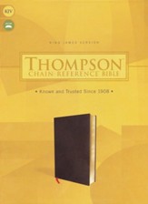 KJV, Thompson Chain-Reference Bible,  Bonded Leather, Black,  Red Letter (Indexed)