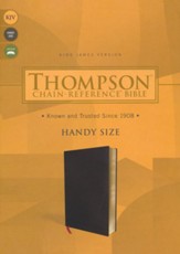 KJV Thompson Chain-Reference  Handy-Size Bible--bonded leather, black - Imperfectly Imprinted Bibles