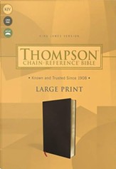 KJV, Thompson Chain-Reference Bible, Large Print, Bonded  Leather, Black, Red Letter (Indexed)