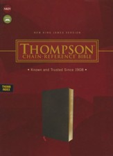 NKJV, Thompson Chain-Reference Bible, Bonded Leather, Black,  Indexed