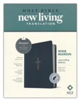 NLT Wide Margin Bible, Filament Enabled Edition--hardcover, black cross (indexed) - Slightly Imperfect