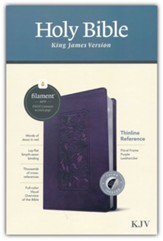 KJV Thinline Reference Bible, Filament Enabled Edition, LeatherLike, Floral Frame Purple, Indexed
