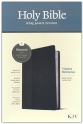 KJV Thinline Reference Bible, Filament Enabled Edition, LeatherLike, Black/Onyx