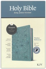 KJV Thinline Reference Bible,  Filament Enabled Edition, LeatherLike, Floral Leaf Teal, Indexed