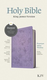 KJV Premium Value Thinline Bible, Filament Enabled Edition (Red Letter, LeatherLike, Garden Lavender)