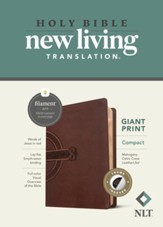 NLT Compact Giant Print Bible,  Filament Enabled Edition (Red Letter, LeatherLike, Mahogany Celtic Cross, Indexed)
