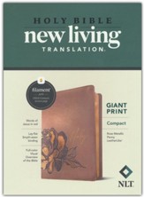 NLT Compact Giant Print Bible,  Filament Enabled Edition (Red Letter, LeatherLike, Rose Metallic Peony)