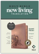 NLT Compact Giant Print Bible, Filament Enabled Edition (Red Letter, LeatherLike, Rose Metallic Peony, Indexed)