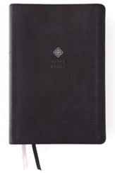 NIV Large-Print Men's Devotional  Bible--soft leather-look, black
