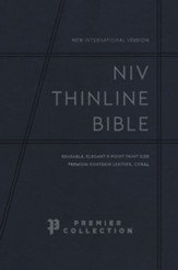 NIV, Thinline Bible, Premium Goatskin Leather, Coral, Premier Collection, Black Letter, Gauffered Edges, Comfort Print