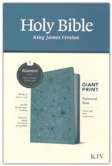 KJV Personal-Size Giant-Print Bible,  Filament Enabled Edition--soft leather-look, teal