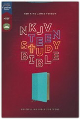 NKJV Teen Study Bible, Comfort  Print--soft leather-look, teal
