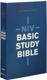 NIV Basic Study Bible, Economy Edition--paperback, blue
