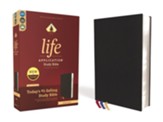 NIV Life Application Study Bible,  Third Edition--genuine cowhide leather, black - Slightly Imperfect