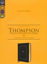 KJV Thompson Chain-Reference Bible, Comfort Print--soft leather-look, black