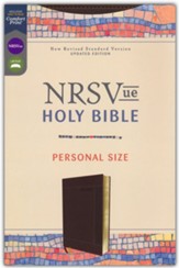 NRSVue, Holy Bible, Personal Size, Leathersoft, Brown, Comfort Print - Imperfectly Imprinted Bibles