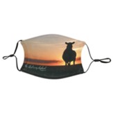 The Lord is My Shepherd, Psalm 23, Lamb, Face Mask with Adjustable Ear Loops
