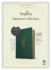 NLT Large Print Thinline Reference Bible, Filament Enabled Edition (Red Letter, LeatherLike, Evergreen): DaySpring Signature Collection, LeatherLike, Evergreen