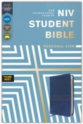 NIV Personal-Size Student Bible,  Comfort Print--soft leather-look, navy (indexed)