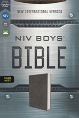 NIV Boys' Bible Comfort Print Bible--soft leather-look, brown camo (indexed)