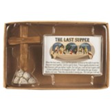 Cross Figurine with the Last Supper Card