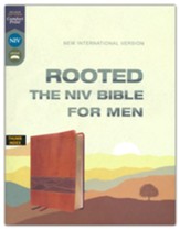 Rooted: The NIV Bible for Men, Comfort Print--soft leather- look, brown (indexed)