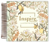 NLT DaySpring Inspire Illustrating  Bible, Filament-Enabled Edition--soft cover, mint floral garden