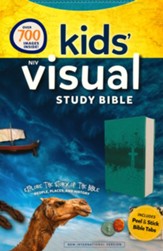 NIV Kids' Visual Study Bible: Explore the Story of the Bible--soft leather-look, teal - Imperfectly Imprinted Bibles
