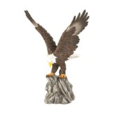 Eagle on Stone Tabletop Figurine