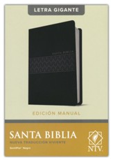 Santa Biblia NTV, Edición manual, letra gigante (Letra Roja, SentiPiel, Negro), LeatherLike, Black