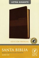 Santa Biblia NTV, Edición manual, letra gigante (Letra Roja, SentiPiel, Café, Índice), LeatherLike, Brown, With thumb index