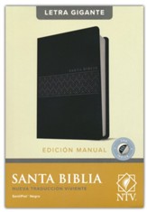 Santa Biblia NTV, Edición manual, letra gigante (Letra Roja, SentiPiel, Negro, Índice), LeatherLike, Black, With thumb index