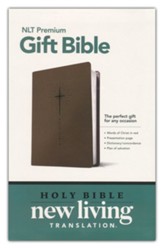 Premium Gift Bible NLT (Red Letter, LeatherLike, Star Cross Taupe), LeatherLike, Star Cross Taupe