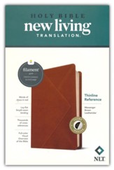 NLT Thinline Reference Bible, Filament Enabled Edition (LeatherLike, Messenger Brown, Indexed)
