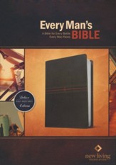 Every Man's Bible NLT (LeatherLike, East-West Grey), LeatherLike, East-West Grey