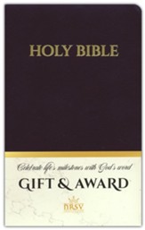 NRSV Updated Edition Gift & Award Bible, Burgundy  - Slightly Imperfect