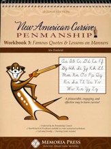 New American Cursive 3: Famous Quotes & Lessons on  Manners (2nd Edition)