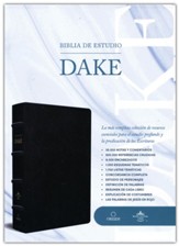 RVR 1960 Biblia de estudio Dake, piel negra (Dake Study Bible, Large Size, Black Leather)