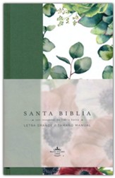 Biblia RVR 1960 letra grande tamaño manual (Handy Size Large Print Bible Hardcover Cloth with Green Floral)