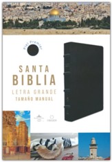Biblia Reina Valera 1960 letra grande tamano manual, Piel Premier negro (Handy Size Large Print, Black)