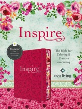 NLT Inspire Bible, Filament Enabled, Hardcover LeatherLike, Pink