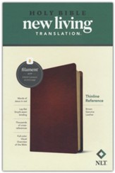 NLT Thinline Reference Bible, Filament Enabled Edition, Brown Genuine Leather