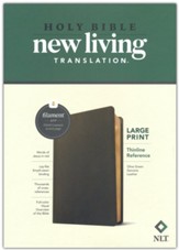 NLT Large Print Thinline Reference  Bible, Filament Enabled Edition, Olive Green Genuine Leather