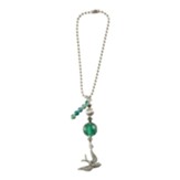 When Through the Woods, Dove, Car Charm with Green Beads