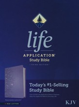 KJV Life Application Study Bible,  Third Edition, LeatherLike, Peony Lavender - Slightly Imperfect