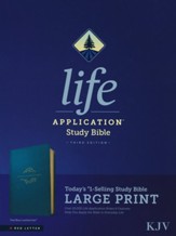 KJV Life Application Study Bible,  Third Edition, Large Print, LeatherLike, Teal Blue