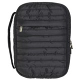Quilted Bible Cover, Black, Large