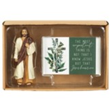 Jesus Figurine With The Most Important Card